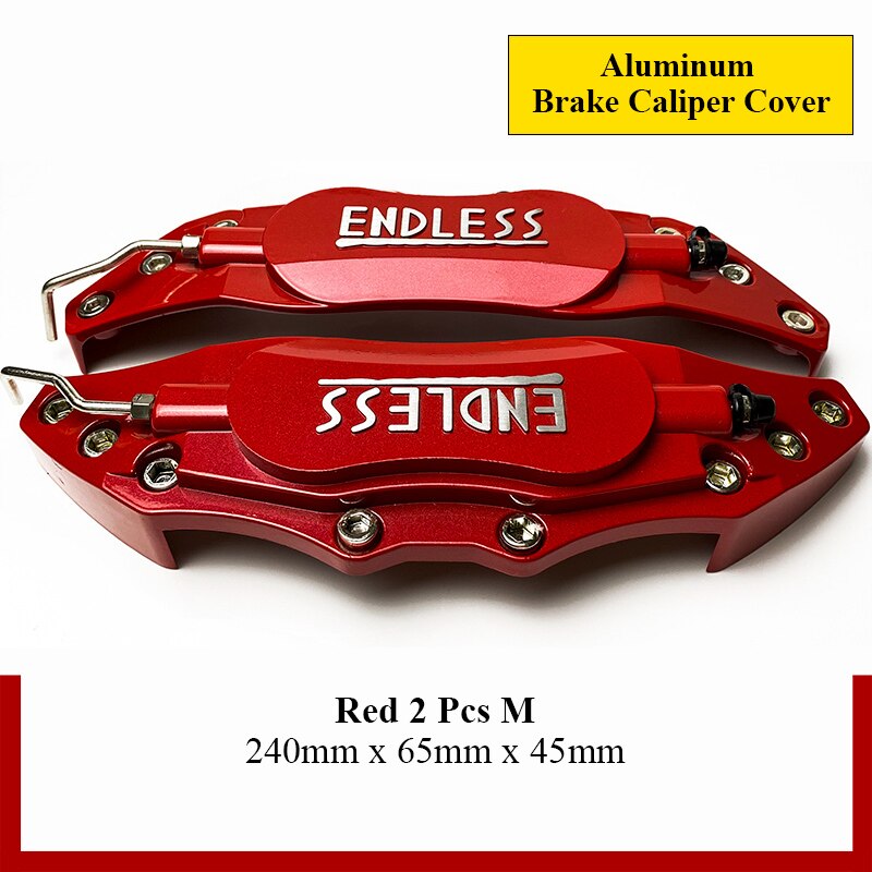 2 Stuks S/M/L Aluminium Auto 3D Disc Remklauw Covers Sticker Voor Cadillac Srx Xts Ats cts Cts Ext Coupe XT6 CT6 Auto Accessoires: 2Pcs M size Red