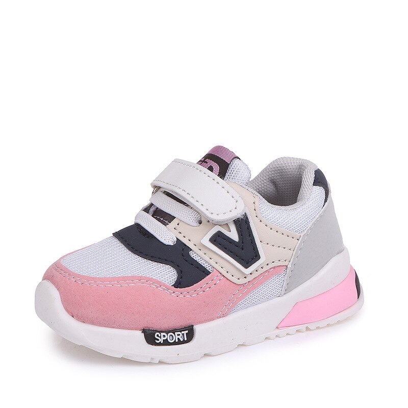 Mesh Kinderen Schoenen Sport Ademende Jongens Sneakers Kinderen Schoenen voor Meisjes Dikke Zool Casual Kind Platte Antislip Schoenen B01173: Pink / 11.5