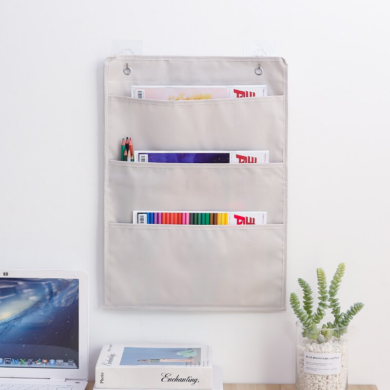 Over the Door File Organizer,Wall Mounted Hanging File Folder Holder Mail organizers, Office Supplies Storage Pocket for Paper: B 3 Pockets