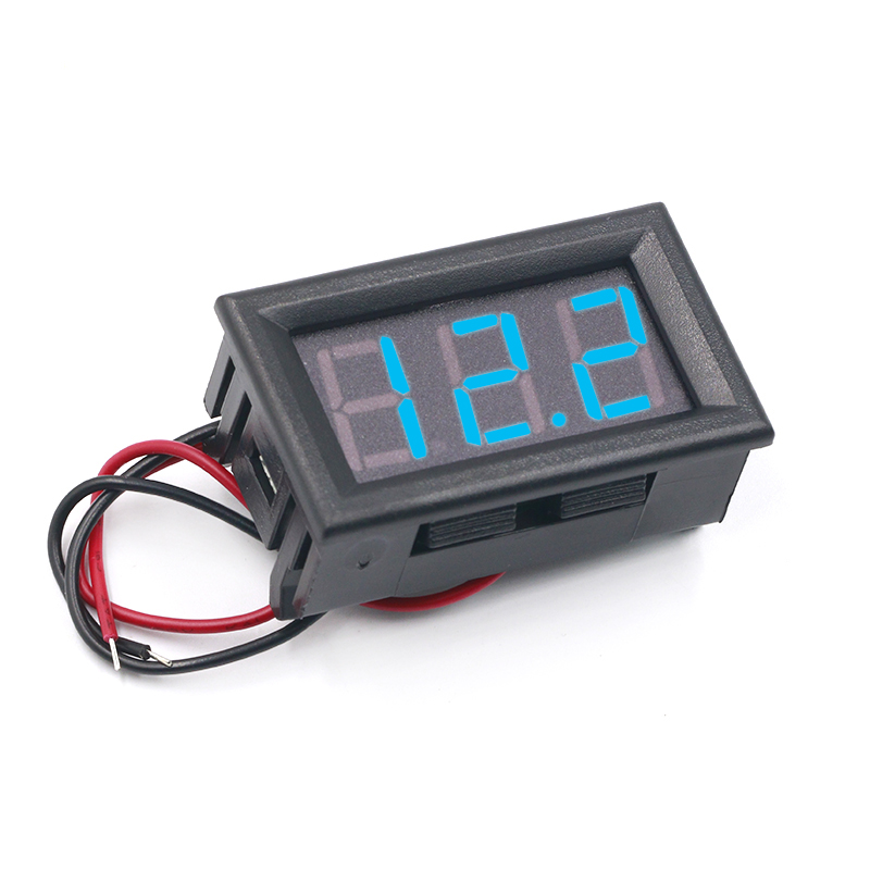 0.56 Inch Mini Red Green Blue LED Display Panel Voltage Meter Voltmeter Home Use Voltage 3 Three Digital DC 4.5V 30V 2 / 3 Wires: 2 Wires Blue