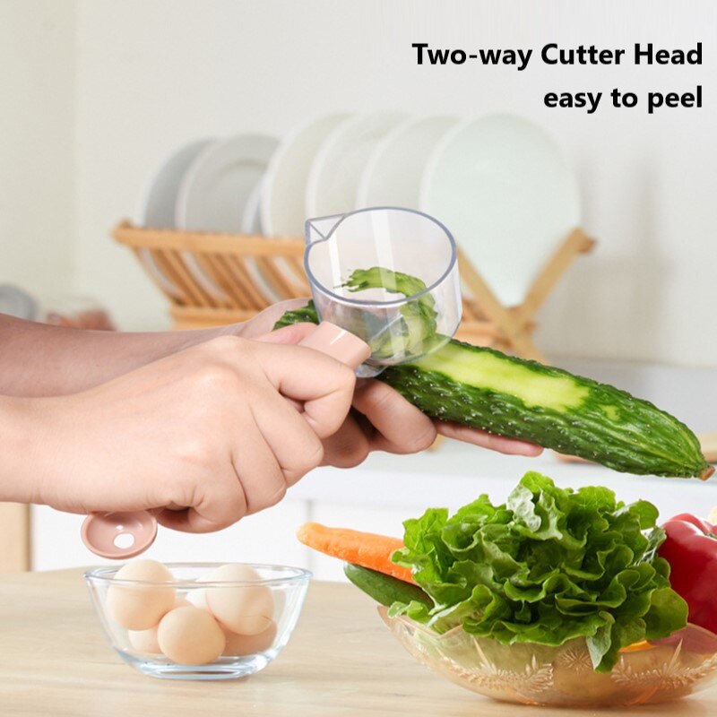 1pcs Storable Fruit Vegetable Peeler Tool With Non-slip Handle Manual Vegetable Slicer Carrot Potato Peeler Kitchen Accessories