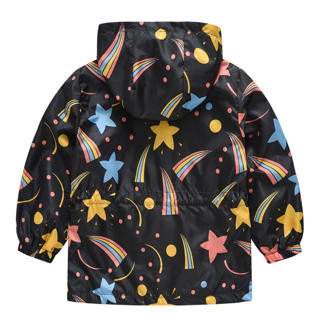 Kinderen Herfst Winter Warme Jas Kid Baby Meisjes Jongens Bloemenprint Hooded Rits Winddicht Uitloper Baby Kleding #1018