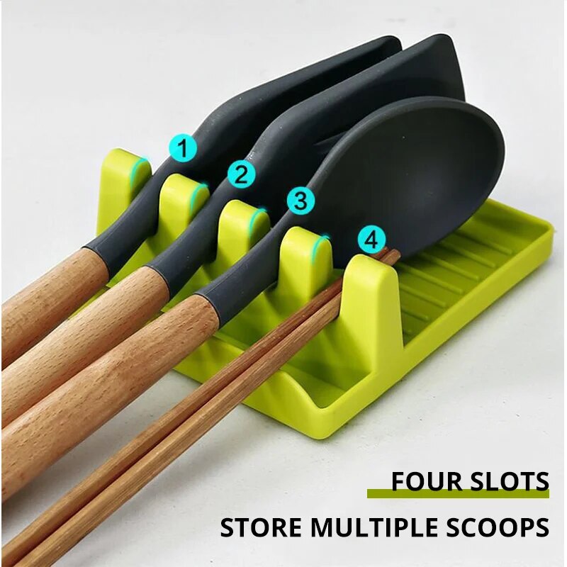 1Pc Keuken Spatel Rek Pot Deksel Rek Planken Aanrecht Schop Lepel Plank Soep Pad Zet Soep Lepel Eetstokjes Houder