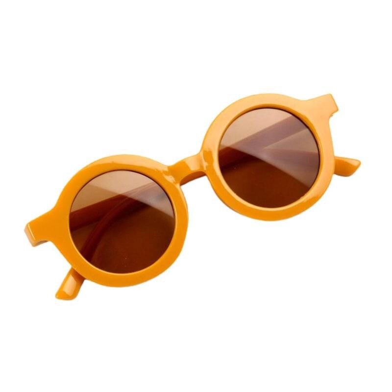 Retro Ronde Kinderen Zonnebril Jongens Meisjes Zon Bescherming Brillen Glazen Kleurrijke Uv Vintage Zonnebril Kinderen Klasse X9O4