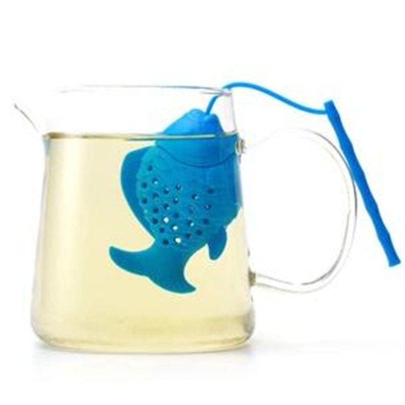 Siliconen Leuke Vis Vorm Thee Blad Kruidenthee Theepot Filter Thee-ei Tassen Gereedschappen