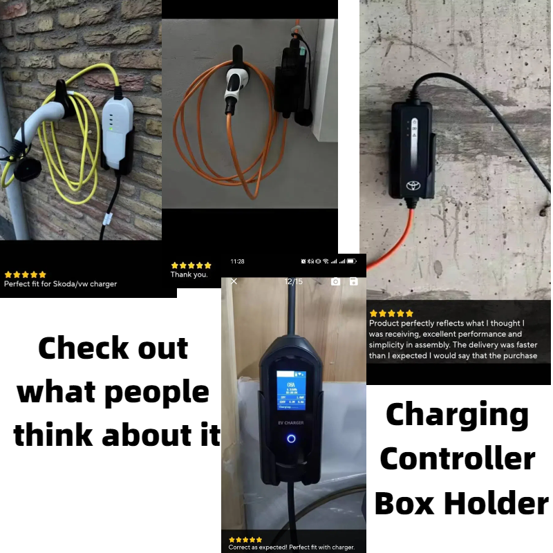 Electric Vehicle Charger Control Box Holder EV Charging Plug Holder Wall-box Holder Easy Install