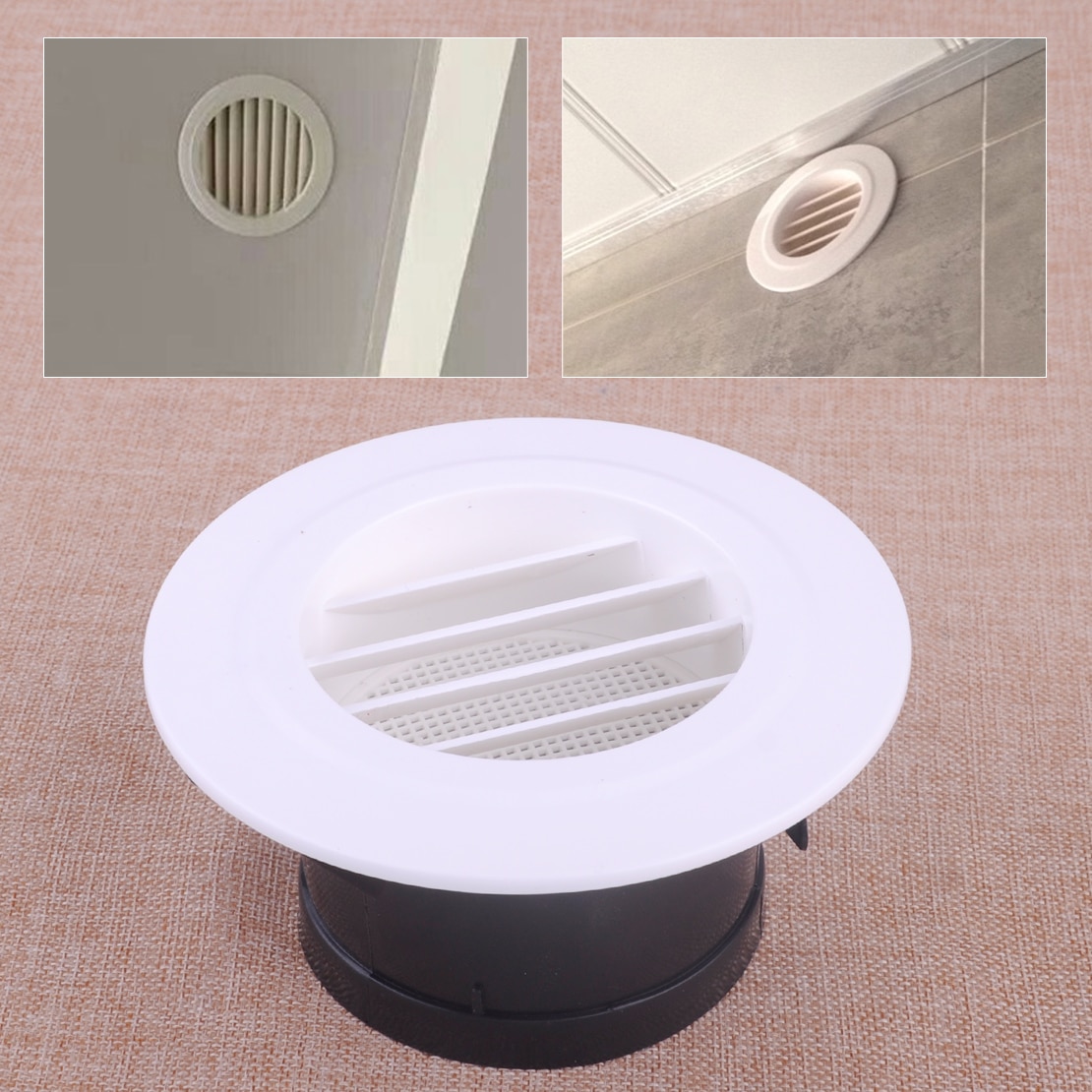 LETAOSK 100mm ABS Plastic Round Air Exhaust Vent Grille Cover Wall Ventilation Inlet Outlet Ceiling