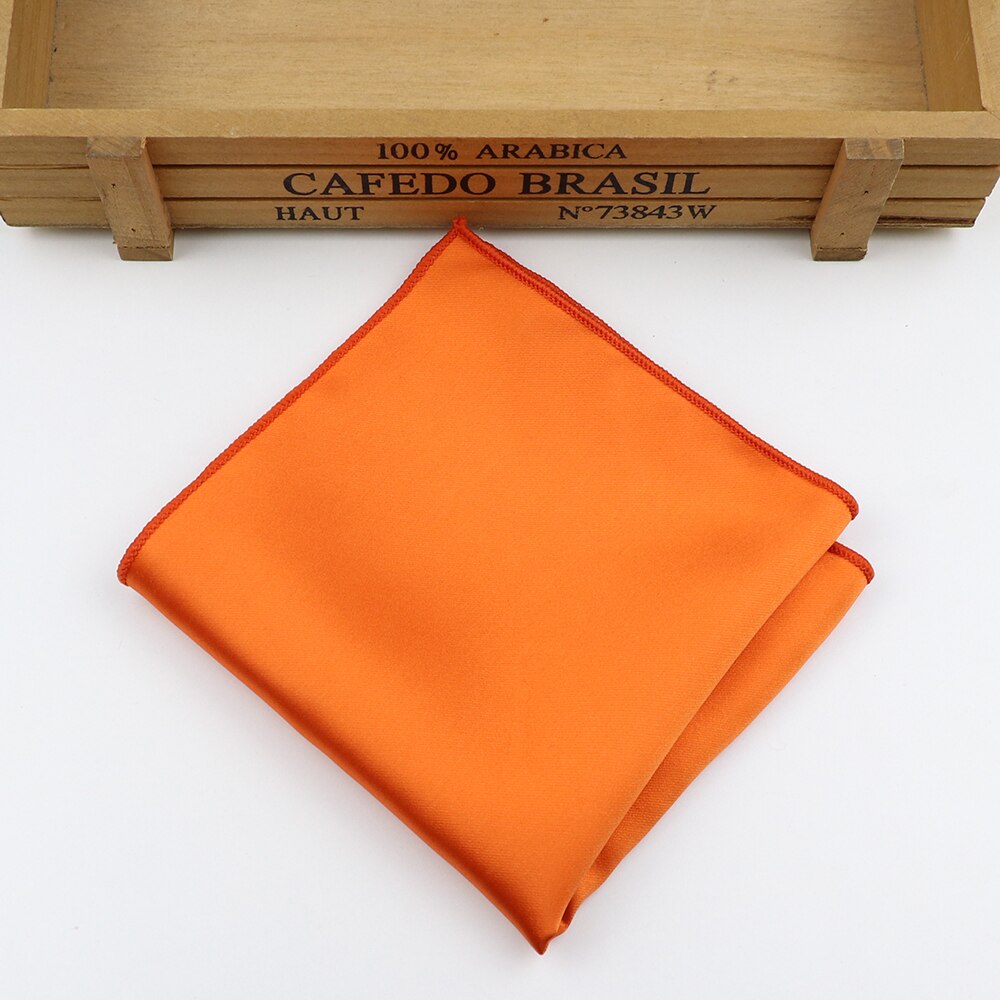 Mouchoir de poche carré en Polyester de couleur unie pour hommes, accessoire de mariage, classique, vert, bleu marine, à la , 23x23CM: 3
