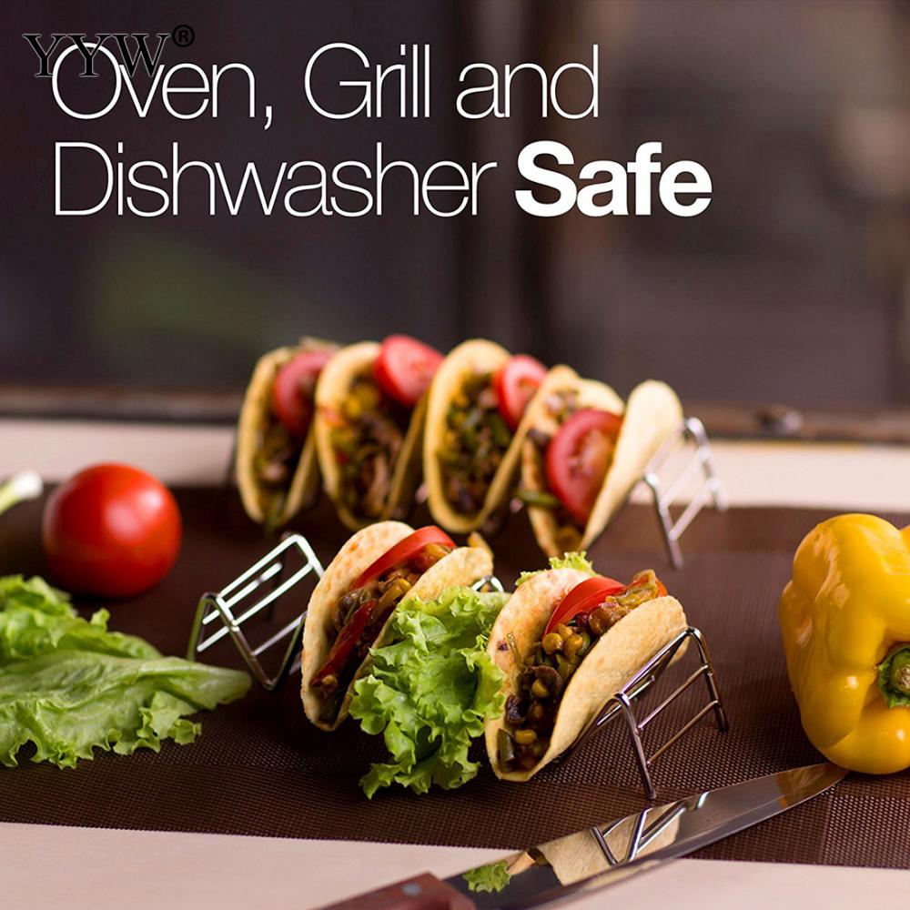 Stainless Steel Food Holder Sandwich Breakfast Tray Stand Holder Mexican Pancake Rack Food Holder Kitchen Accessories Tools