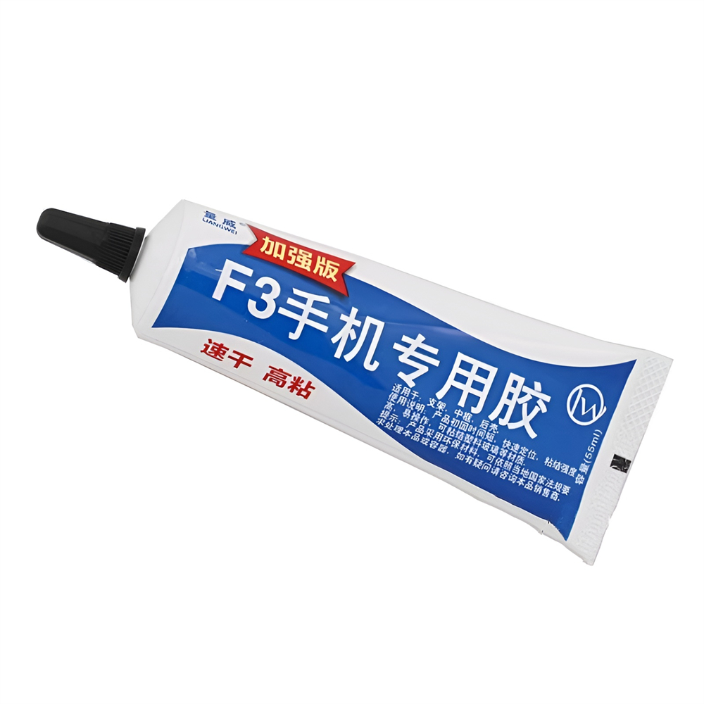 Pegamento especial F3 para soporte de marco de teléfono móvil, cubierta trasera, reparación de vidrio, adhesivo estructural PP, juego de herramientas de pegamento para pantalla de reparación: Negro