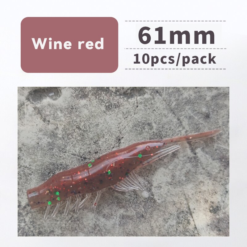 ANKIKEDI-Señuelo de Pesca de Silicona Blanda Similar a una Gamba, Cebo para Pescar Lubina, Carpa o Lucio, Ideal para Usar desde Roca