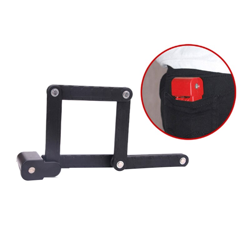 Folding Bicycle Lock Steel Portable Bike Lock Security Cable Locks Anti-Theft Combination Mountain Bike Riding Tools Lock
