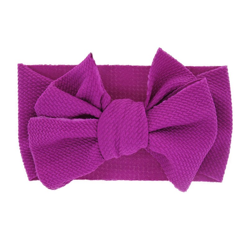Bandeau à gros nœud pour bébé | En tissu noué de , accessoires pour cheveux, BH615: Purple