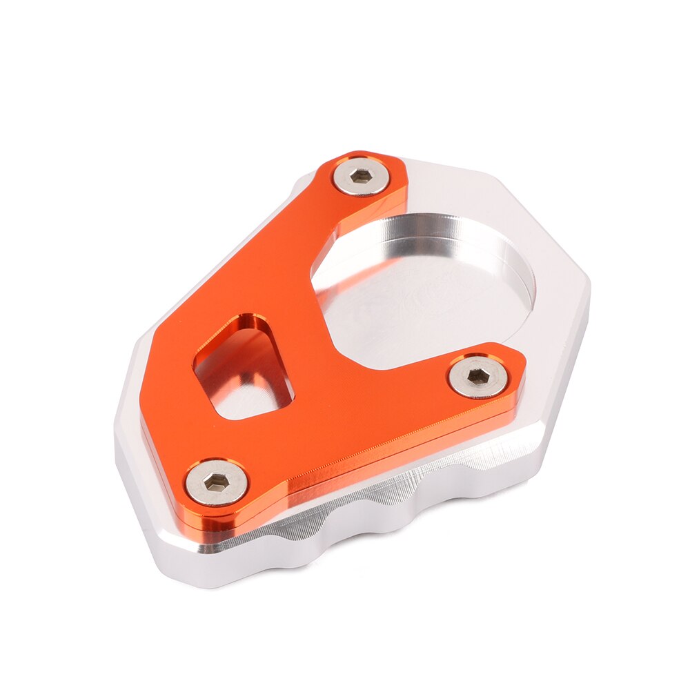 Motorcycle CNC Aluminum Foot Sidestand Kickstand Extension Plate Side Stand For KTM Adventure 1050 1090 1190 1290 ADV: Silver