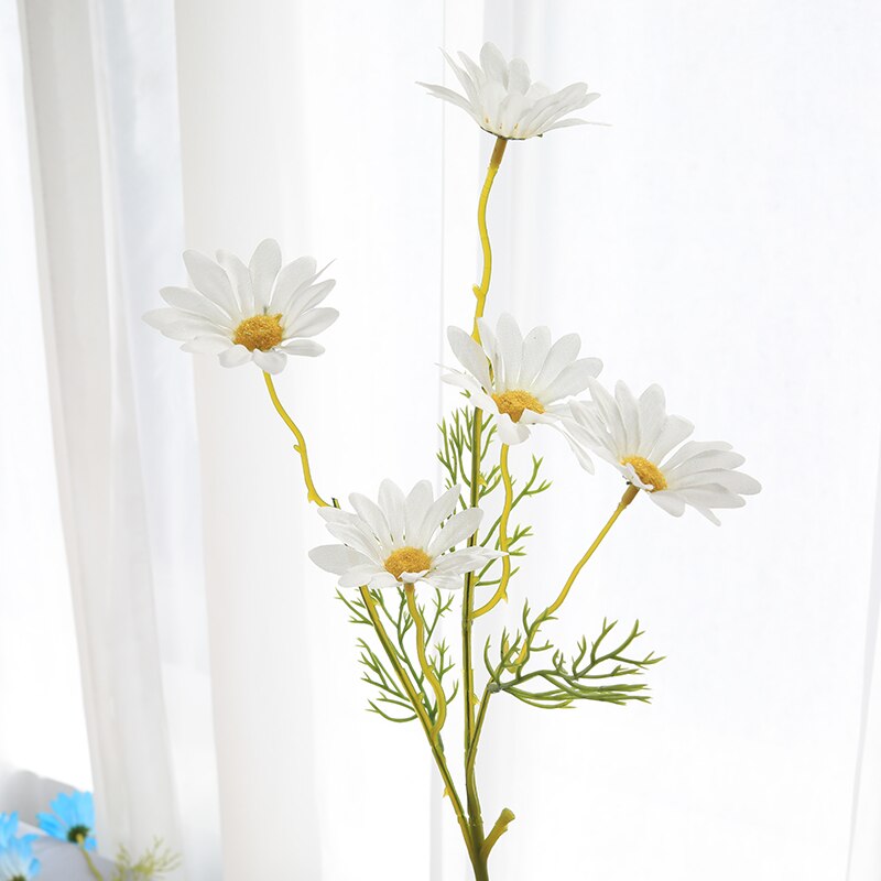 52cm biała stokrotka nietkane materiały bukiet kwiatów sztuczne kwiaty wysokiej jakości walentynki akcesoria robić dekoracji wnętrz ślub: SMTXCJ017