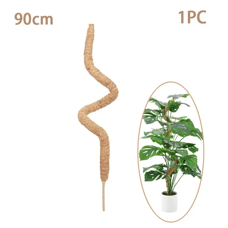 DIY Beeldhouwen Plant Klimpaal Gebogen Kokosnoot Stok Gratis Beeldhouwen Plant Klimpaal Mospaal Tuinbouw Bruine Kolom: WHITE