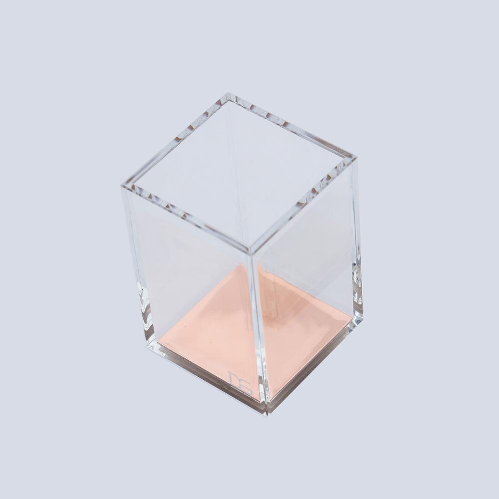 acrylic pen holder pencil holder desk organizer office accessories: rose gold