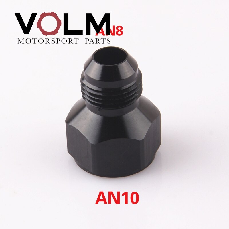 JIC UNF female to male AN reducer expander Connector Fuel Oil Gas Line Hose Fitting Adapter: an10-an8 black