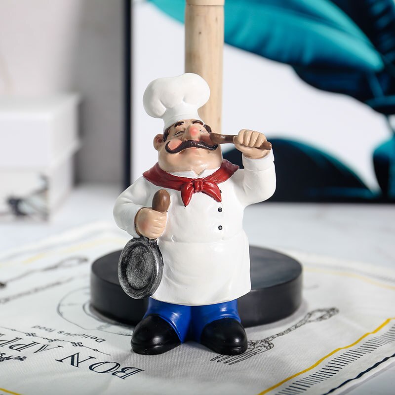 Harz Koch Doppel-Schicht Rolle Papier Handtuch Halfter Figuren Kreative Tiere Hause Kuchen Einkaufen Restaurant Holz Dekoration Ornamente: ChefB