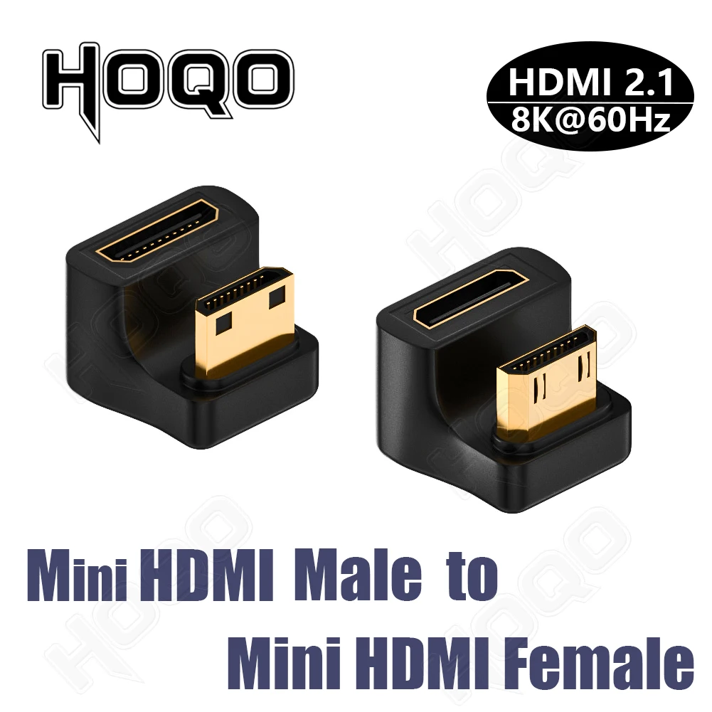 8K HDMI-adapter 90 graden 8k 4k bij 120 Hz 270 graden HDMI schuine adapter 360 180 graden mini naar HDMI U-vorm l-type converter