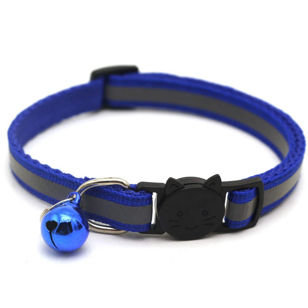 Reflecterende Halsband Met Bel Veiligheid Kat Halsbanden Puppy Halsband Voor Katten Kleine Honden Solid Pet Kraag Chihuahua Producten: 6