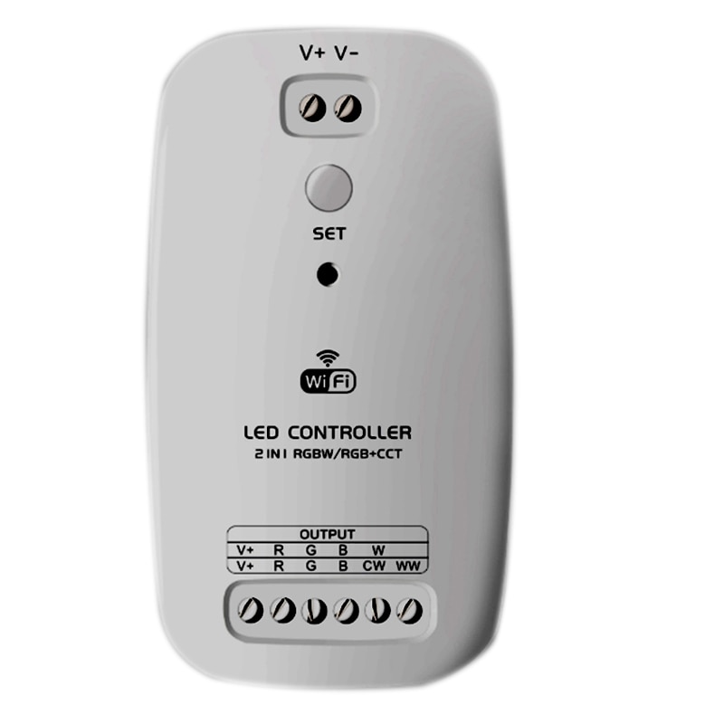 Älykäs wifi led-ohjain rgbw rgb + cct 2 in 1 älykäs valonauhaohjain, yhteensopiva ios- ja android-järjestelmien kanssa