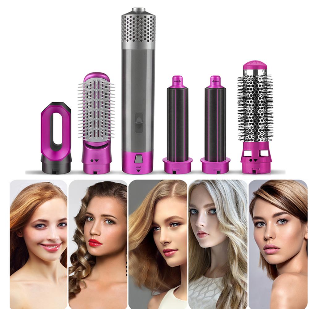 Airwrap Styler 5 In1 Electric Blow Dryer Comb Hair Curling Wand Detachable Hair Brush Kit Negative Ion Hair Curler Straightener