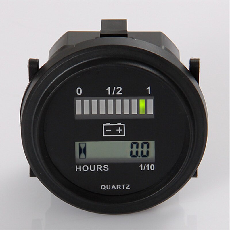 QUARTZ LED Battery Indicator Digital Hour Meter for DC Powered Unit With LED Battery Indicator Guage Gauge 12V-72V for Golf Car