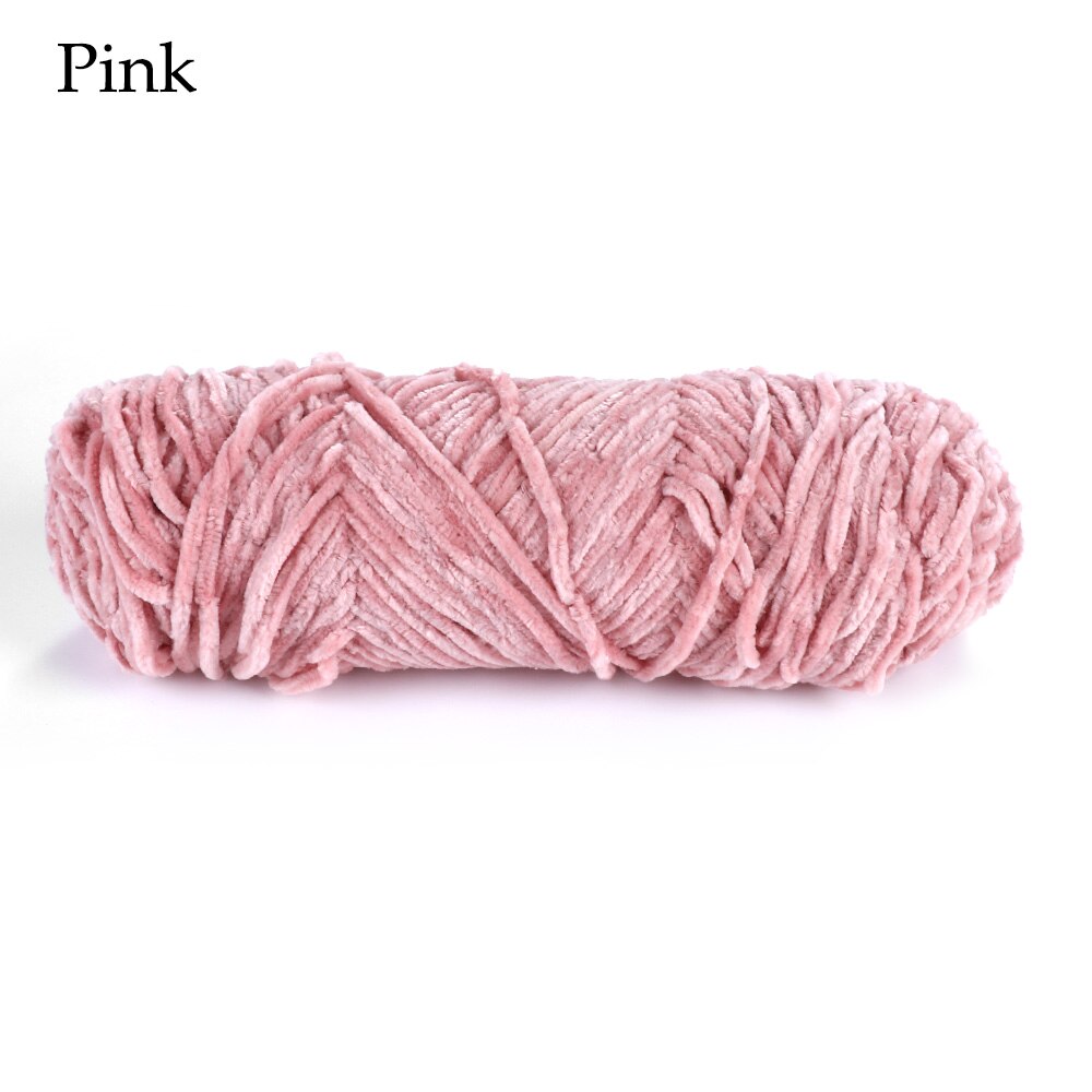 100g Hand geweven Garen Fluwelen Garen Getexturiseerde Polyester Gemengd Katoen Suggereren DIY trui sjaal lijn 4 MM- 5 MM Breien Garen Hand: Roze
