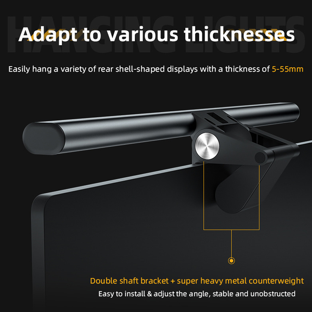 LED Screen Desk Lamp Monitor Hanging Lamp Eye Protection Computer Monitor Light Bar Touch Dimming Office Learning Reading Light