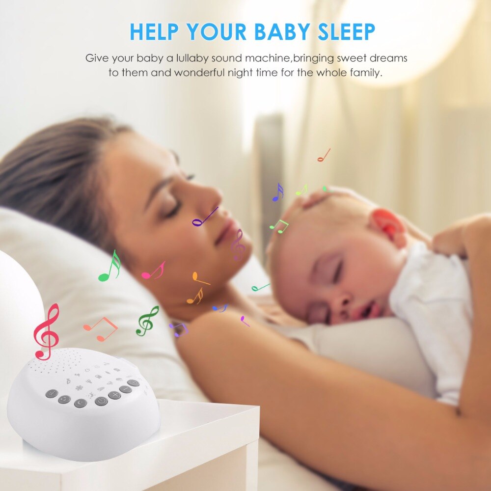 Hvid støj maskine søvn lyd maskine til at sove og afslapning til baby voksen usb genopladelig søvn hjælpemiddel