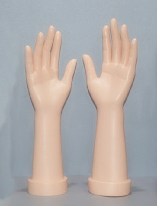 Liglamorous 1 Paar Vrouwelijke Mannequin Hand Arm Display Vrouwen Base Horloges Ringen Handschoenen Armband Sieraden Huid 12 inch Hand model