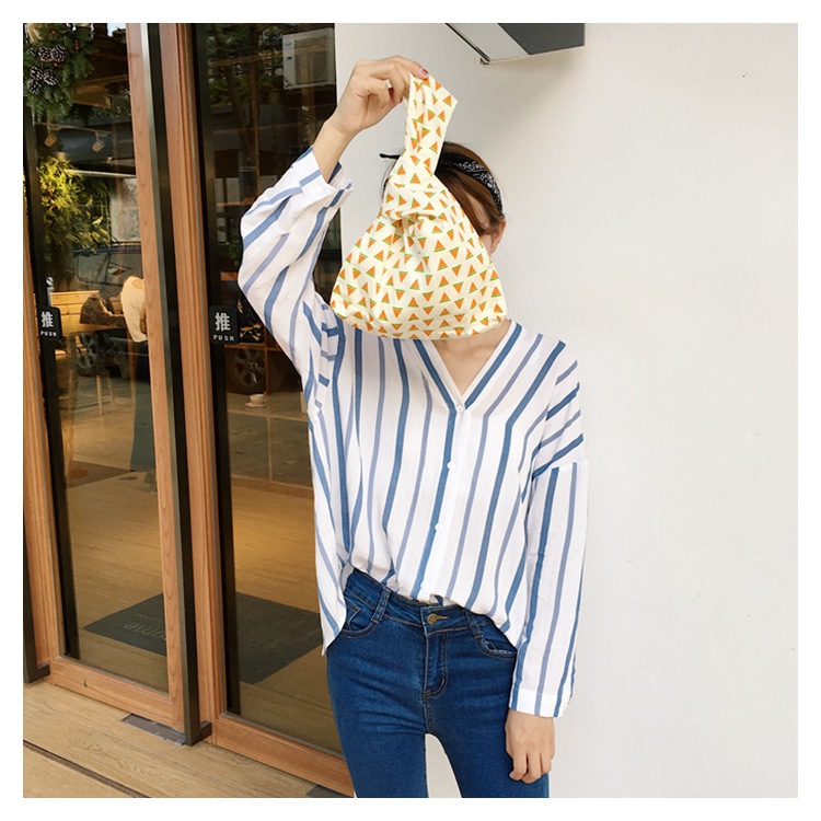 Bloemen Meisjes Japanse Stijl Pols Zak Draagbare Wandeling Telefoon Key Coin Bag Enkele Leuke Shopping Tote Polsbandjes Voor Lady: watermelon