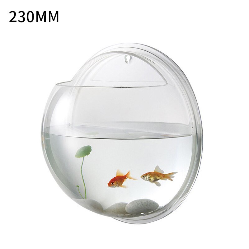 1 szt. Wyczyść wiszące naścienne akwarium dla ryb akwarium akwariowe akwarium roślina ryba bańka #15: przezroczysty B