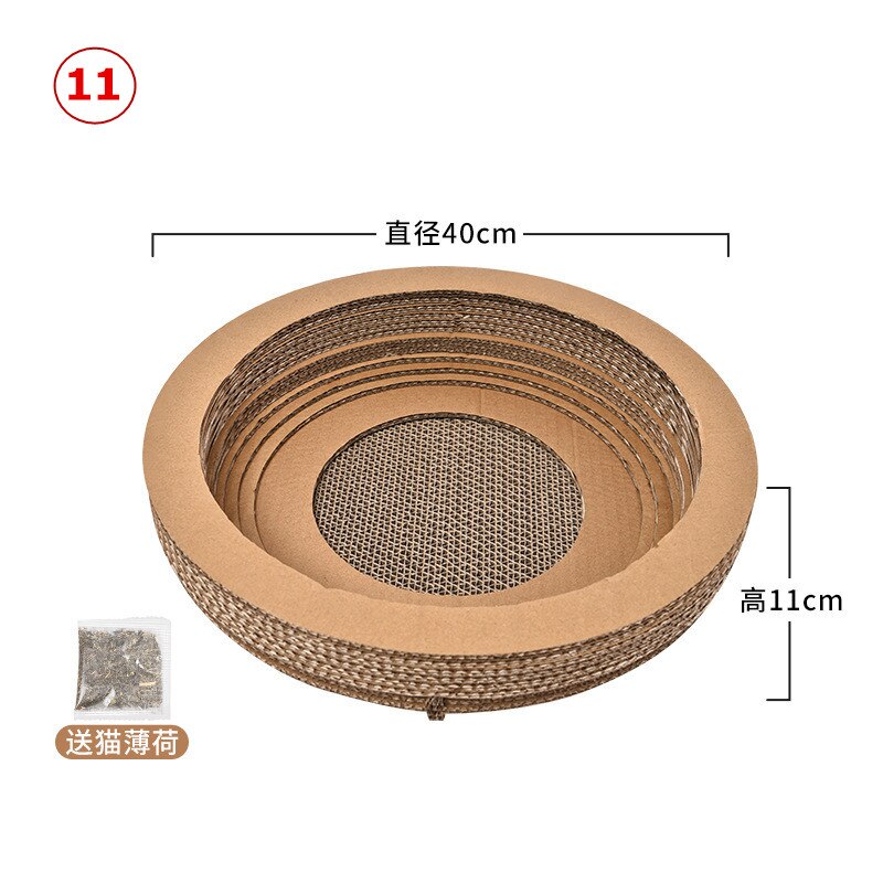 Cat Scratch Board Toy Pad Grinding Nails Interactive Protecting Furniture Cat Toy Corrugated Large Size Catw Scratcher Toys: 11 M