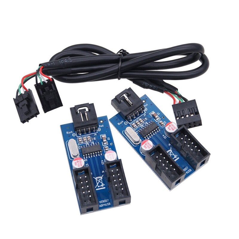 -9Pin USB Header Extension Kabel Karte Desktop 9-Pin USB HUB USB 2,0 9 Pin Stecker Adapter