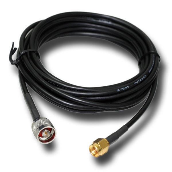 RG58 câble Coaxial noir 5 mètres de câble avec N mâle à SMA mâle faible perte pour câble d'antenne de répéteur de signal mobile