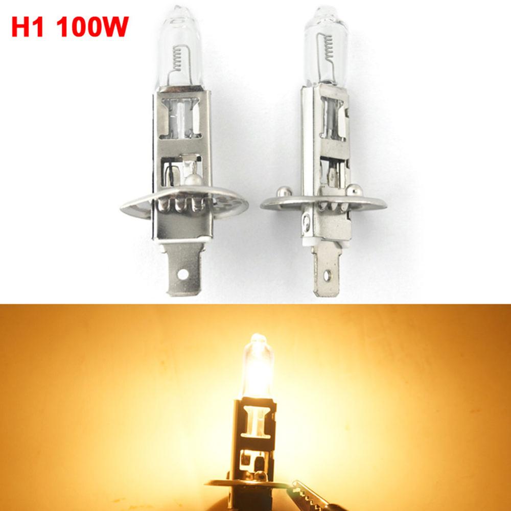 Warm Wit H1 100W Led Halogeen Auto Rijden Koplamp Mist Lampen 12V