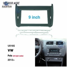 2 din 9 inch car radio Fascias for VW POLO Dashboard Frame Installation dvd gps mp5 android Multimedia player