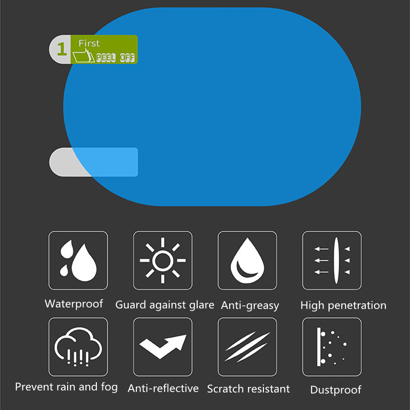 2/4/8 pezzi specchietto retrovisore laterale per auto pellicola antiappannamento impermeabile pellicola per vetri per finestrini laterali può proteggere la tua visione guida nei giorni di pioggia