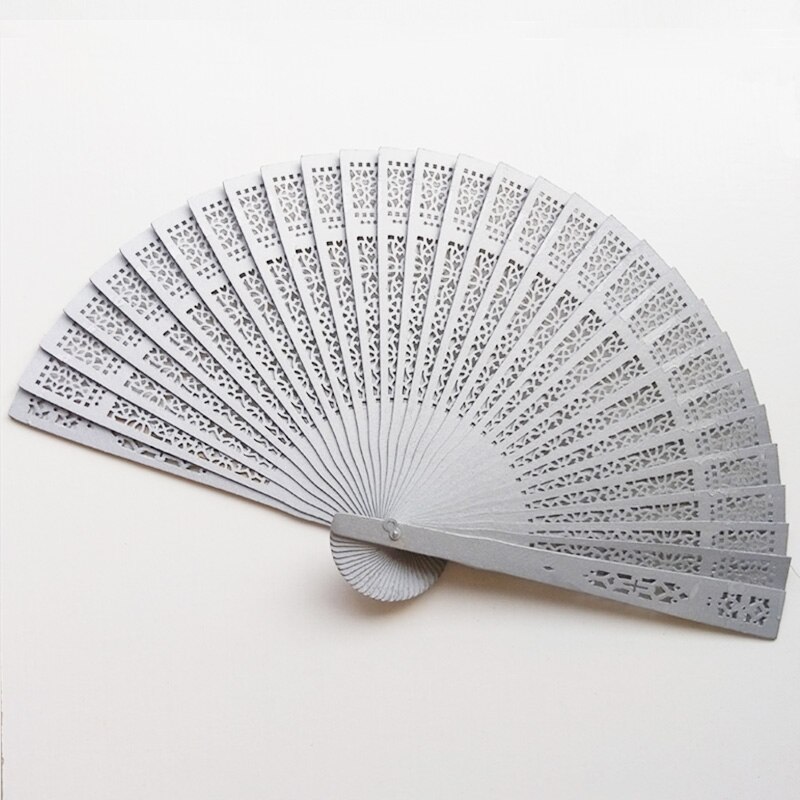 Chinese Wooden Hand fan Wedding Hand Fragrant Party Carved Bamboo Folding Fan Chinese Style Wooden Decorative Fans Dance Party