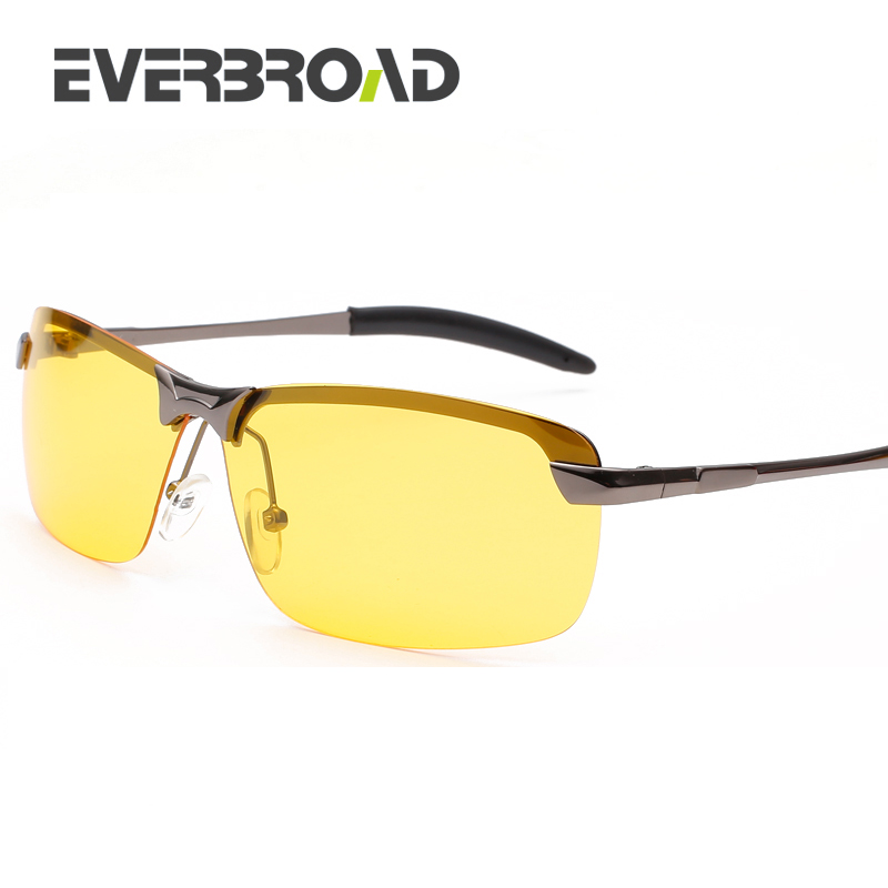 Sport Zonnebrillen UV400 Gepolariseerde Mannen Goggle Anti-glare Nachtzicht Bril Auto Rijden Rvs Brillen EV2704