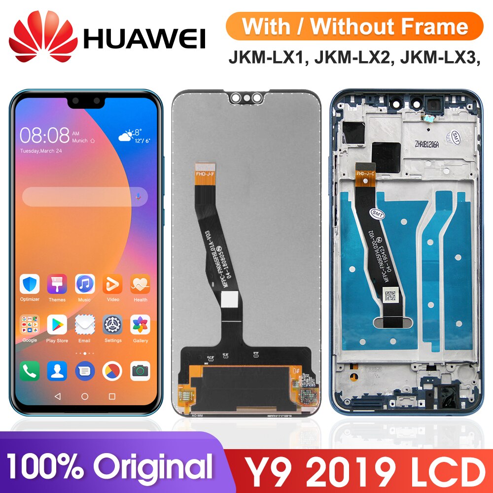 Schermo originale Per Huawei Y9 2019 Display LCD Touch Screen Digitizer Assembly di Ricambio Per Huawei Godere 9 Più JKM-LX1 JKM-LX2