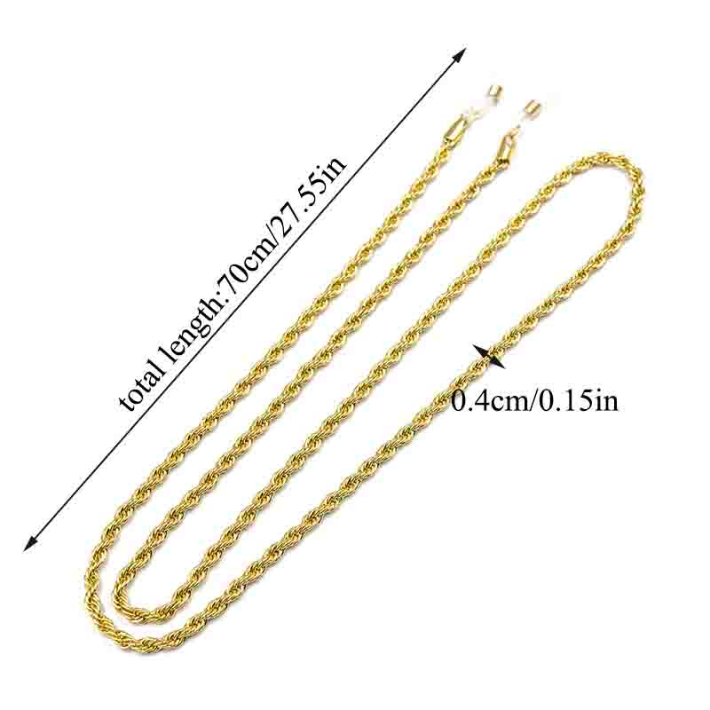 1 pc Non-slip Metal Eyeglass Chains Sunglasses Holder Necklace Reading Glasses Lanyard Gold Plated Eyewear Accessories