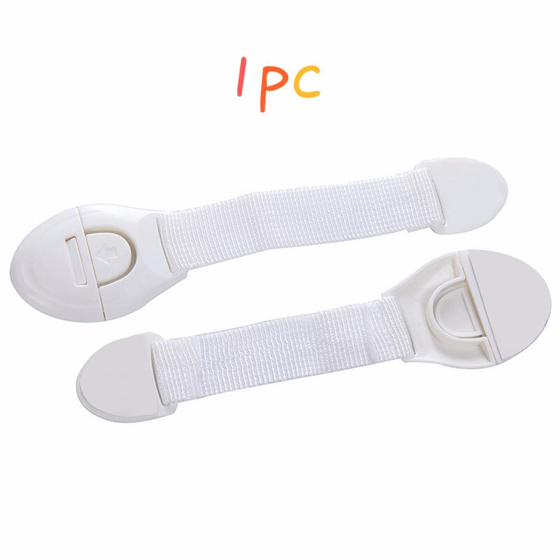 10pcs/Lot Multi-function Child Lock Protection Kids Safety Plastic Protection Safety Lock Cabinet Locks Straps Safety Lock: 1pc