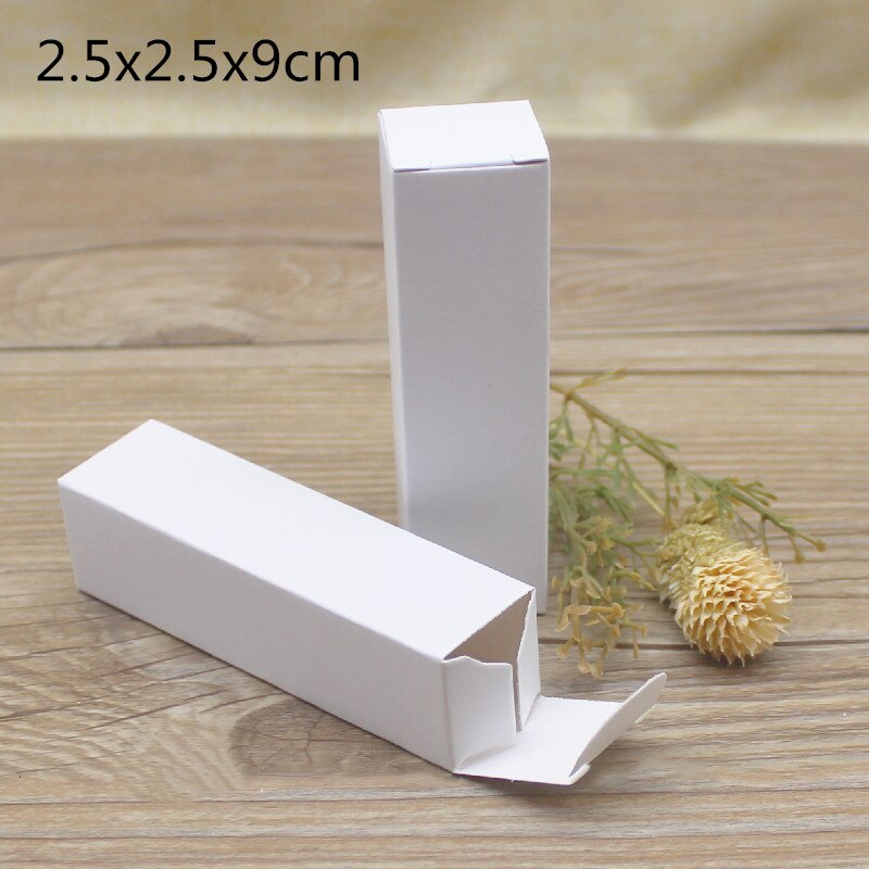 10pcs Multi size Rectangular 4*4*12 16 10cm Packaging Box Packaging Folding Boxes For Essential Candle Oil Bottle Package: 2.5x2.5x9cm