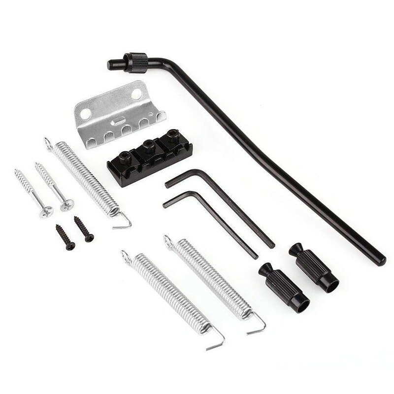 Sistema de montaje de puente de doble trémolo para guitarra eléctrica, piezas de repuesto para guitarra eléctrica floyd rose, Ibanez, jem, color negro