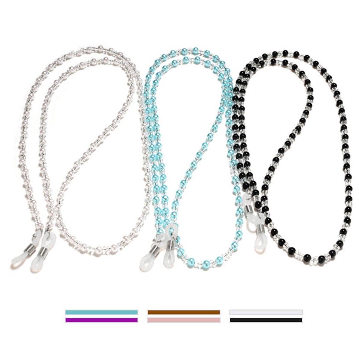 Acrylic Beaded Glasses Rope Sunglasses Lanyard Ladies Transparent Glasses Lanyard Reading Glasses Lanyard Anti-rope