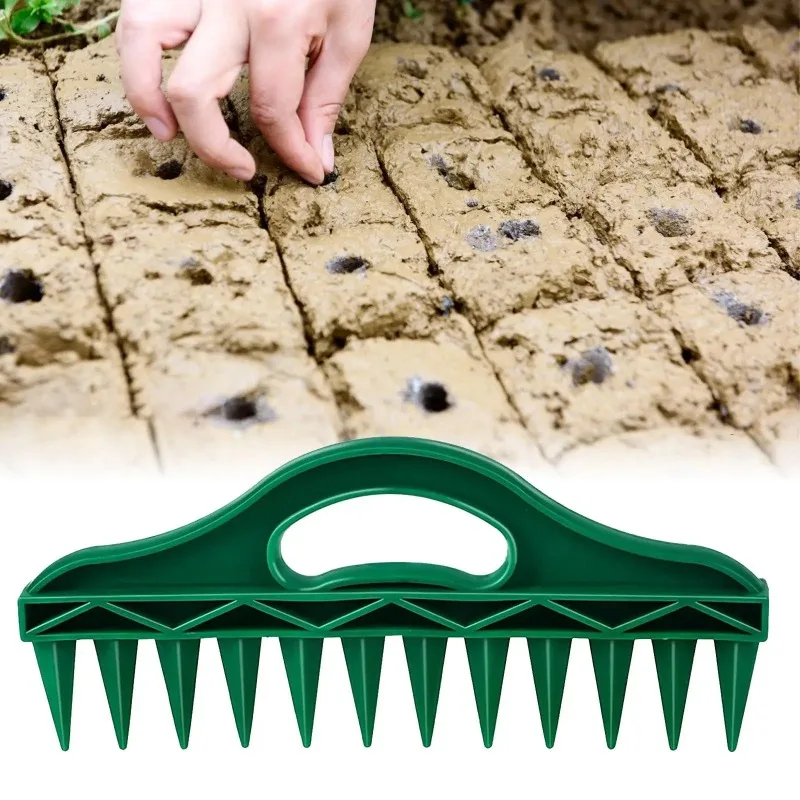Garden Hand Seeder Tools 12 Holes Seed-in Rapid Drilling Soil Planter Nursery Flower Pot Vegetable Plant Sowing Seeds Dispenser
