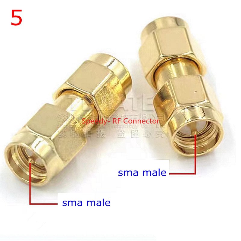 2 pçs/lote sma para sma macho fêmea conector reto 90 graus ângulo direito tipo t 3way divisor rpsma para RP-SMA adaptador macho rf: Marfim